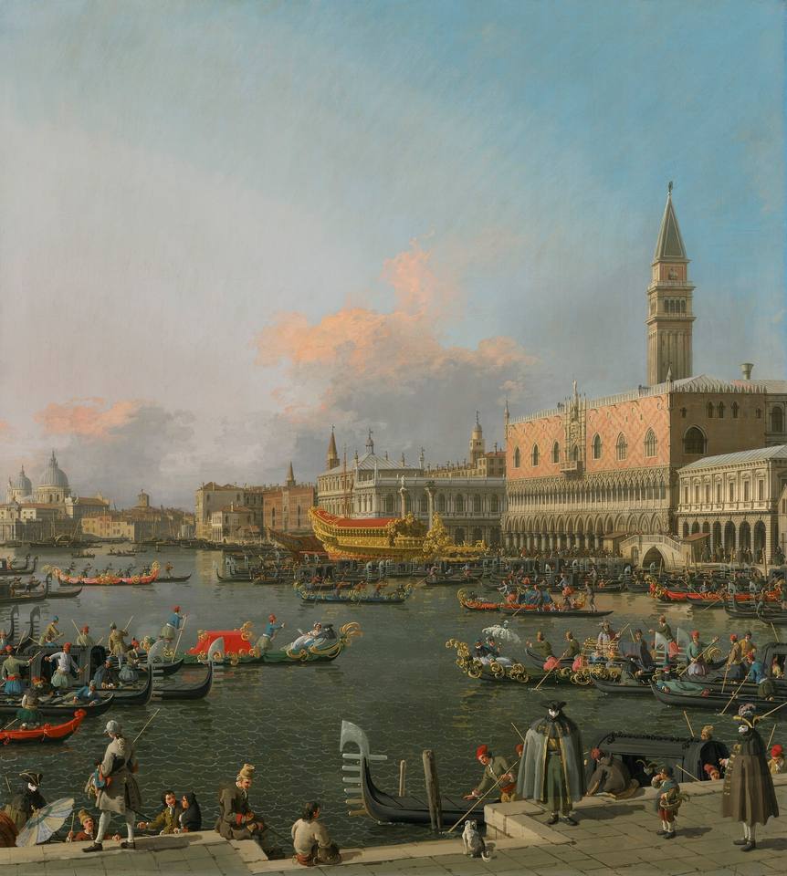 Venice, the Bucintoro at the Molo on Ascension Day