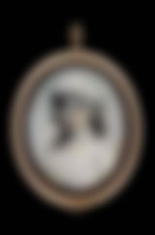 Lady wearing white dress with wide filled collar (preview)