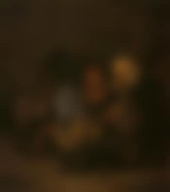 Peasant woman seduced by a man in interior (preview)