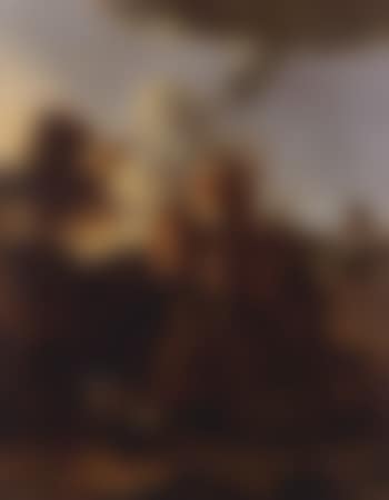 Evening Italianate landscape with cowherds, shepherdess and livestock (preview)
