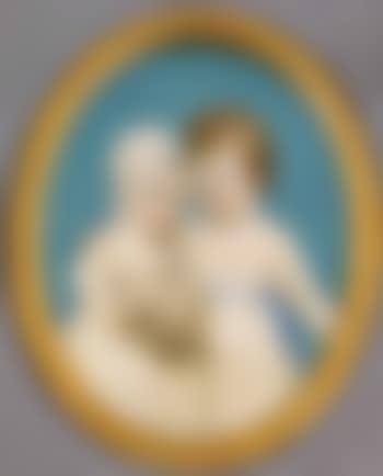 Two children, Augustus William Hillary and Elizabeth Mary Hillary holding their dog (preview)