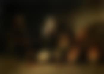 Couple standing by pots and pans in a stable (preview)