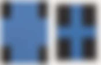 Dubbel kruis in blauw en zwart (preview)