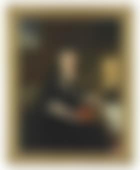 Portrait of Marie Antoinette, Queen of France (1755-1793), three-quarter-length, seated, at the Conciergerie, Paris, in mourning, with a cameo pendant portraying the Dauphin.. (preview)