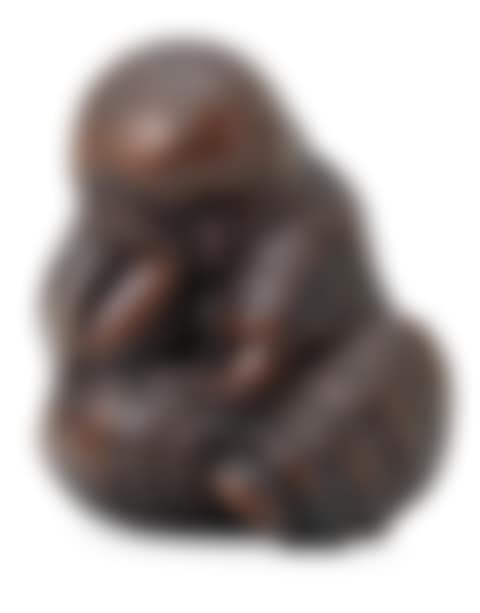 A wood netsuke of a sleeping shojo (preview)