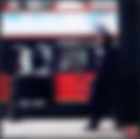Liam Gallagher with London bus, London, 1990s (preview)
