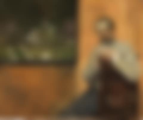 Portrait of a man seated by a window (preview)