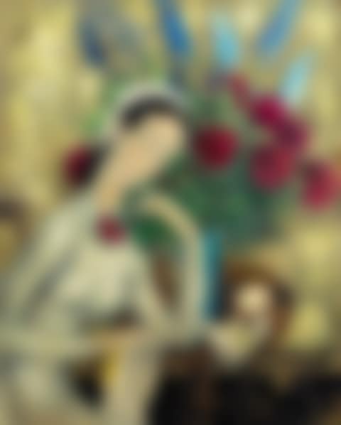 Young girl with peonies (preview)