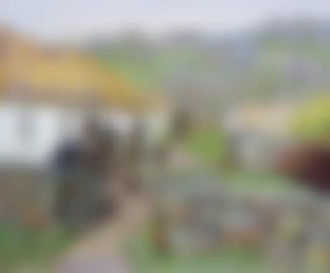 Leaving For The Fair, Connemara; Coastal View Of Currachs At Harbour In Seaside Town verso (preview)